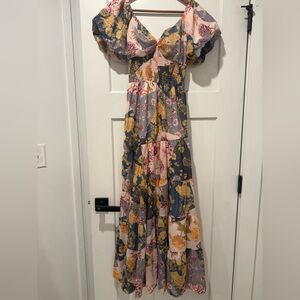 Source Unknown Multicolor Floral Maxi Dress